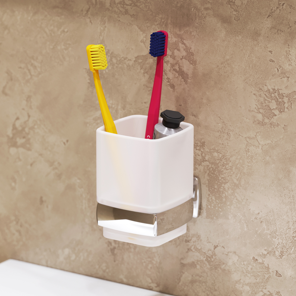 Am.Pm Gem Стакан подвесной, стеклянный, цвет: хром глянцевый A9034300