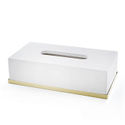 3SC MooD Deluxe Контейнер для бумажных салфеток, 24х7х13 см, цвет белый мат. золото Lucido MDW70AGD