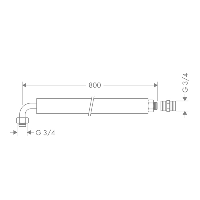 Axor Гибкая подсоединительная труба 80 cм, с угловым соединением 58308000