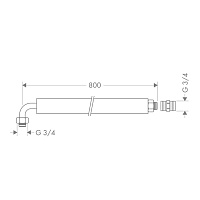 Axor Гибкая подсоединительная труба 80 cм, с угловым соединением 58308000