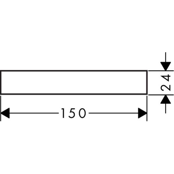 Axor Universal Панель для смесителя на излив 15 см, латунь, цвет: хром 42890000