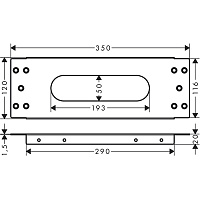 Axor Монтажная панель для монтажа на плитку, цвет: хром 28014000