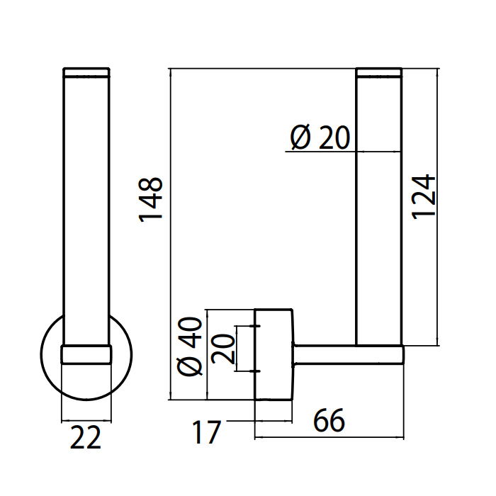 Emco Rondo2 Держатель запасного рулона, вертикальный, цвет хром 4505 001 01