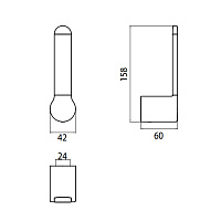 Emco Fino Держатель запасного рулона, вертикальный, цвет хром 8405 001 00