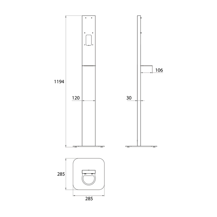Emco System2 Подставка для дозатора, цвет: хром 3521 050 00