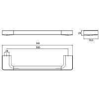 Emco Trend Поручень 30 cм, цвет: хром 0270 001 31