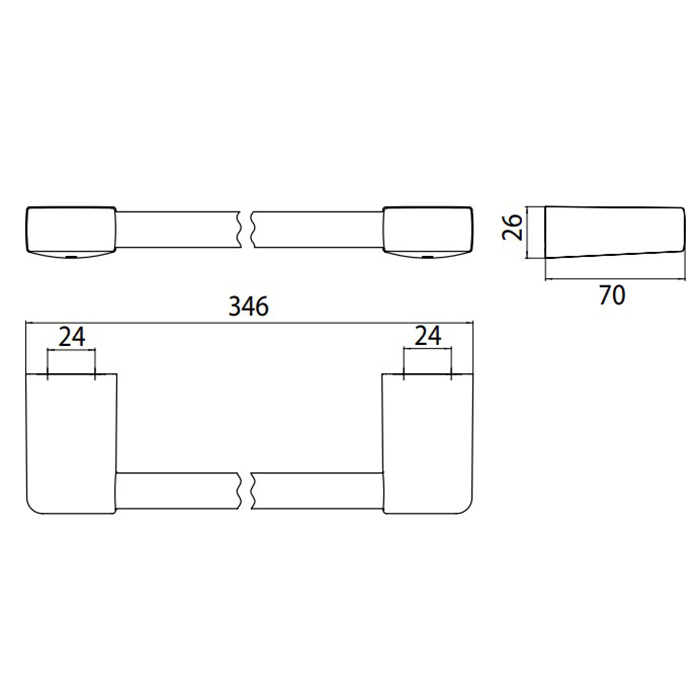 Emco Trend Поручень 30 cм, цвет: хром 0270 001 30