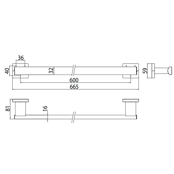 Emco Loft Поручень 60 cм, цвет: хром 0570 001 02