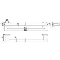 Emco Loft Поручень 60 cм, цвет: хром 0570 001 02