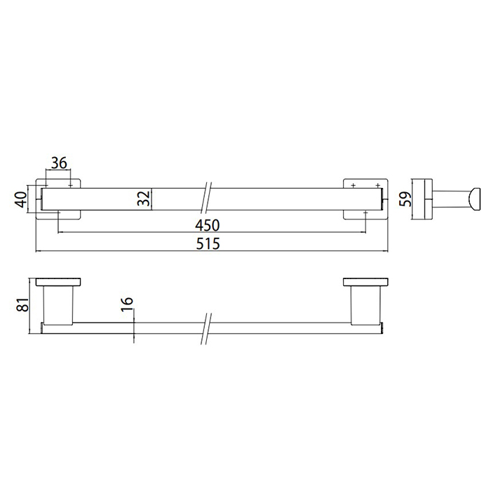 Emco Loft Поручень 45 см, цвет: хром 0570 001 01