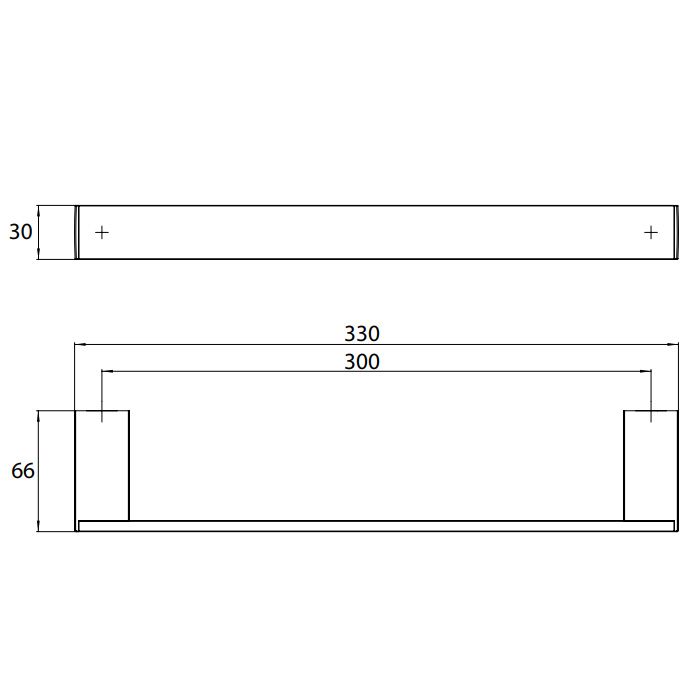 Emco Liaison Поручень 33 cм, цвет: хром 1870 001 30
