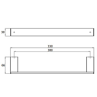 Emco Liaison Поручень 33 cм, цвет: хром 1870 001 30