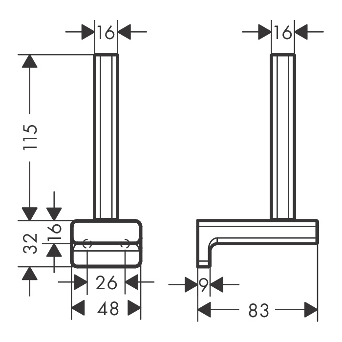 Hansgrohe AddStoris Держатель для запасного рулона, латунь цвет: хром 41756000