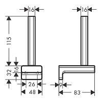 Hansgrohe AddStoris Держатель для запасного рулона, латунь цвет: хром 41756000