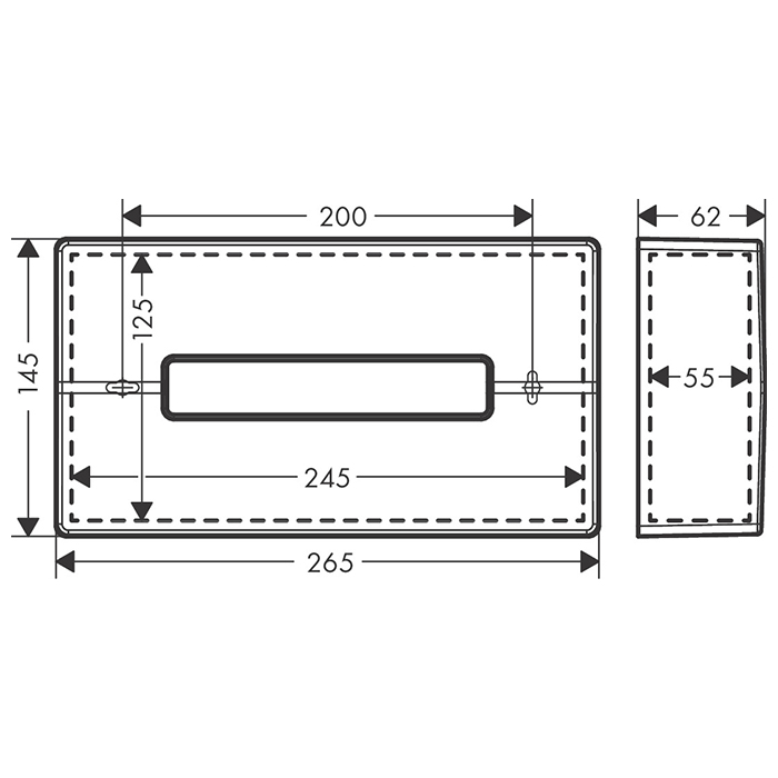 Hansgrohe AddStoris Бокс для бумажных полотенец подвесной, пластик цвет: хром 41774000