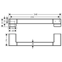 Hansgrohe AddStoris Поручень, латунь цвет: золото 41744990