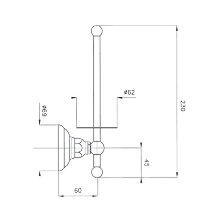 Nicolazzi Classica Lusso Держатель для запасного рулона бумаги, цвет золото 1497GO34
