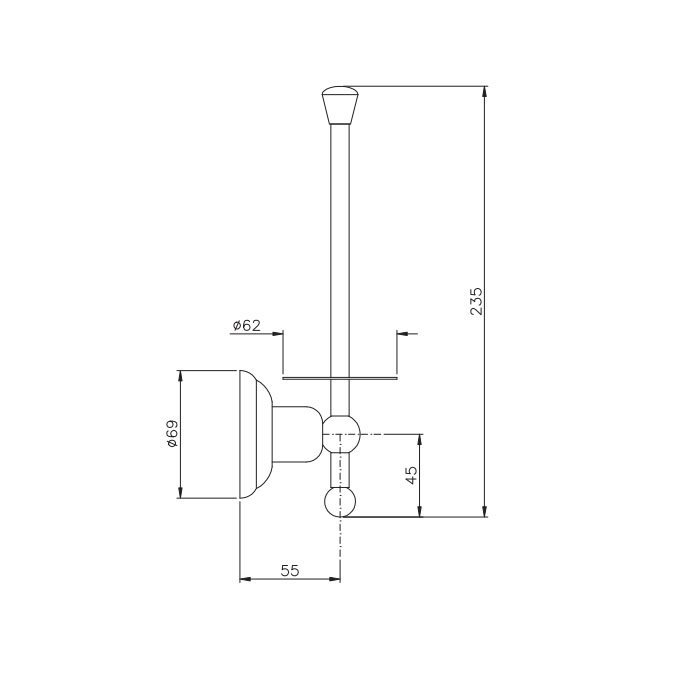 Nicolazzi Onice Держатель для запасного рулона бумаги, цвет хром 1497CR09O
