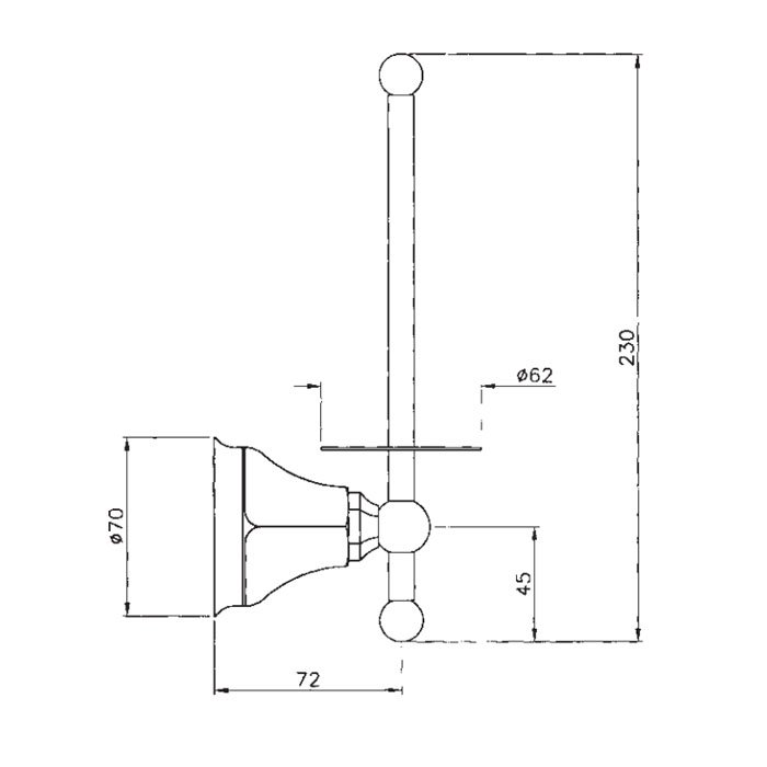 Nicolazzi Teide Держатель для запасного рулона туалетной бумаги, цвет золото 1497GO05