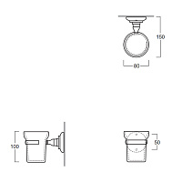Simas Accessori Victoria Стакан, одинарный, подвесной, цвет: хром глянцевый 260203cr