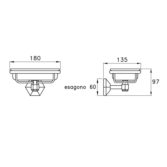 Stella Eccelsa Держатель мыльницы настенный 1022, цвет золото EC 10010 AU00