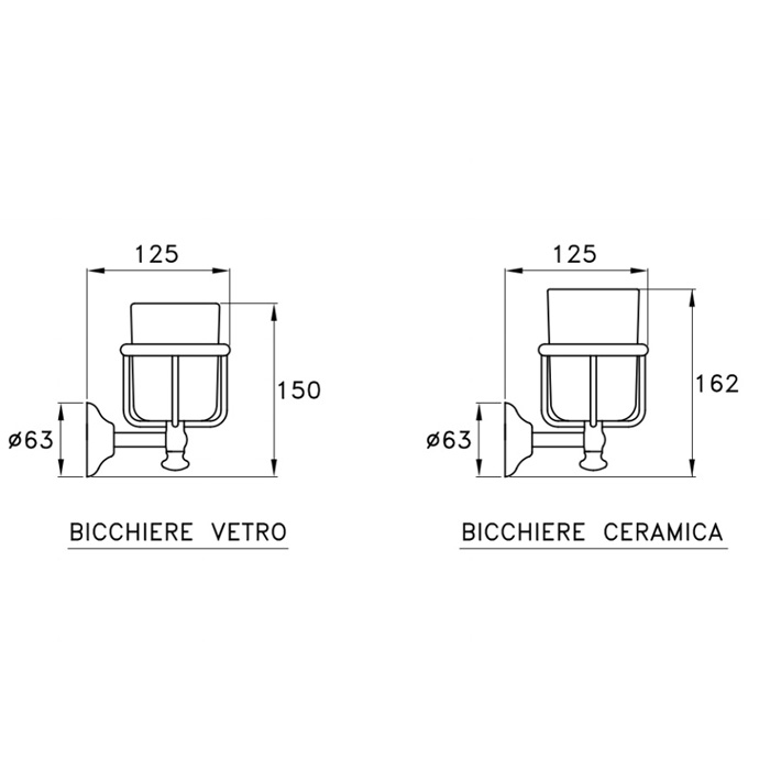 Stella Roma Подстаканник настенный 1012, цвет хром RM 10004 CR00