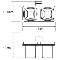 Wasserkraft Abens Стаканы с держателем, цвет: черный матовый K-3228D