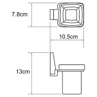 Wasserkraft Abens Стакан с держателем, цвет: черный матовый K-3228