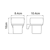 Wasserkraft Aisch Подстаканник с стаканом, одинарный, цвет: золото матовое K-5928