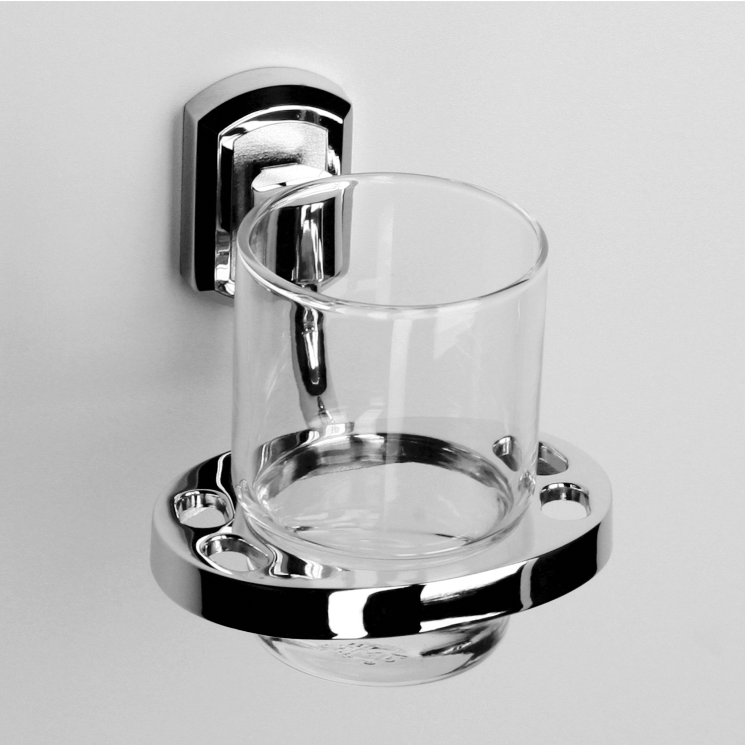 Wasserkraft Oder Стакан с держателем, стеклянный прозрачный, цвет: хром K-3028