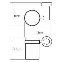Wasserkraft Donau Стакан с держателем, стеклянный матовый, цвет: хром K-9428