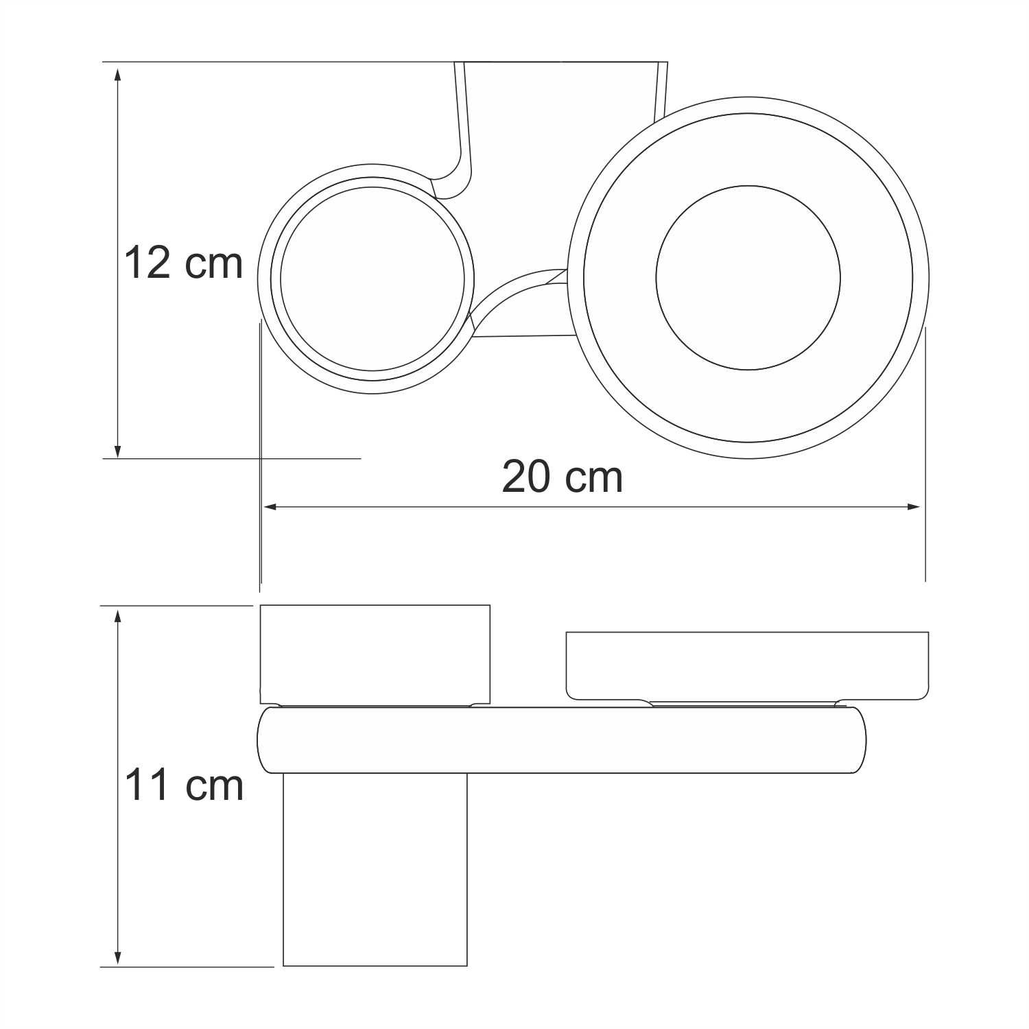 Wasserkraft Berkel Стакан и мыльница с держателем, стеклянный матовый, цвет: хром K-6826