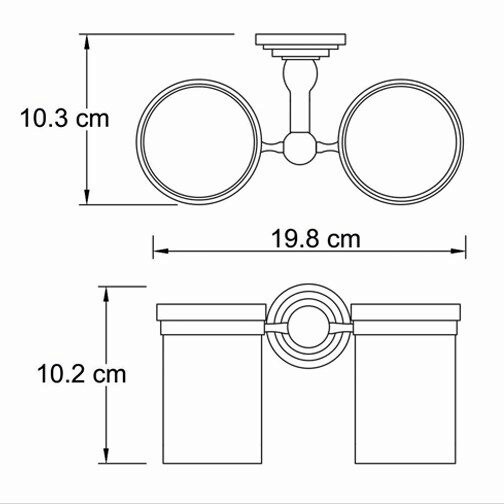 Wasserkraft Isar Стаканы с держателем подвесные, стеклянные матовые, цвет: темная бронза K-7328D