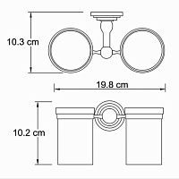 Wasserkraft Isar Стаканы с держателем подвесные, стеклянные матовые, цвет: темная бронза K-7328D