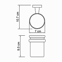 Wasserkraft Lippe Стакан для зубных щеток подвесной, стеклянный матовый, цвет: хром K-6528