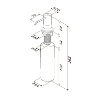 Am.Pm X-Joy Дозатор для жидкого мыла, встраиваемый, цвет: хром глянцевый A8437100