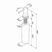 Am.Pm X-Joy Дозатор для жидкого мыла, встраиваемый, цвет: сатин брашированный A8437111