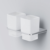 Am.Pm Inspire V2.0 Стакан подвесной двойной, стеклянный, цвет: хром глянцевый A50A343400