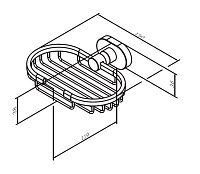 Am.Pm Sense Мыльница с латунной чашей, подвесная, цвет: хром глянцевый A7434600