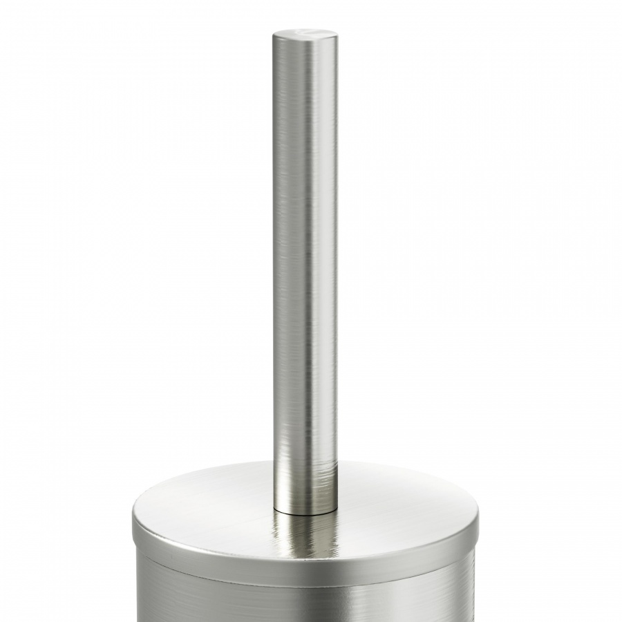 Am.Pm Sense L Ершик для унитаза напольный с колбой из нержавеющей стали, цвет: сатин брашированный A7433500