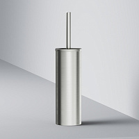 Am.Pm Sense L Ершик для унитаза напольный с колбой из нержавеющей стали, цвет: сатин брашированный A7433500