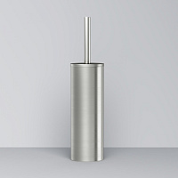 Am.Pm Sense L Ершик для унитаза напольный с колбой из нержавеющей стали, цвет: сатин брашированный A7433500