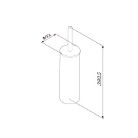 Am.Pm Sense L Ершик для унитаза напольный с колбой из нержавеющей стали, цвет: сатин брашированный A7433500