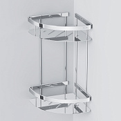 Am.Pm Sense L Полка подвесная 30 см, угловая двухъярусная, цвет: хром глянцевый A7454200