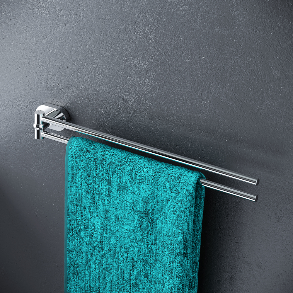 Am.Pm Sense L Полотенцедержатель 38 см, подвесной, поворотный двойной, цвет: хром глянцевый A7432600