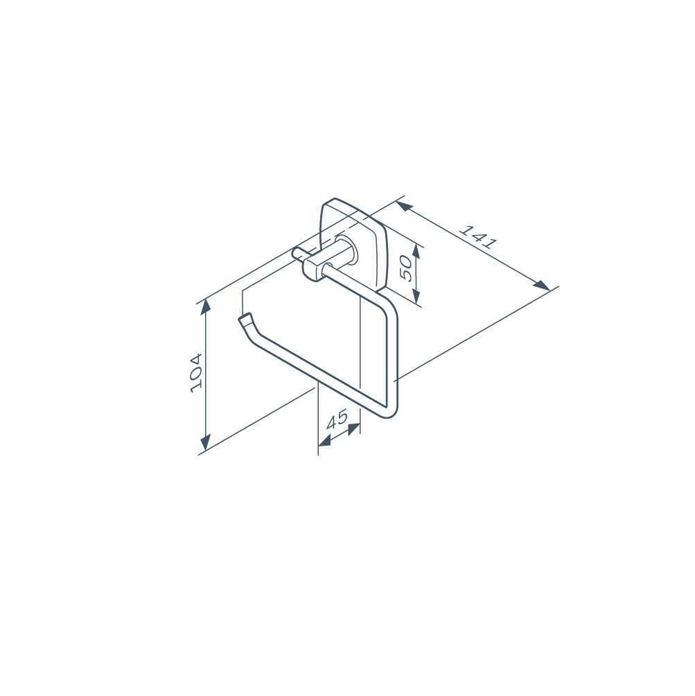 Am.Pm Gem Держатель туалетной бумаги открытый, подвесной, цвет: черный матовый A9034122