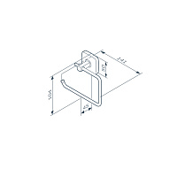 Am.Pm Gem Держатель туалетной бумаги открытый, подвесной, цвет: черный матовый A9034122
