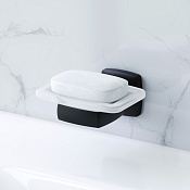 Am.Pm Gem Мыльница со стеклянной чашей, подвесная, цвет: черный матовый A9034222