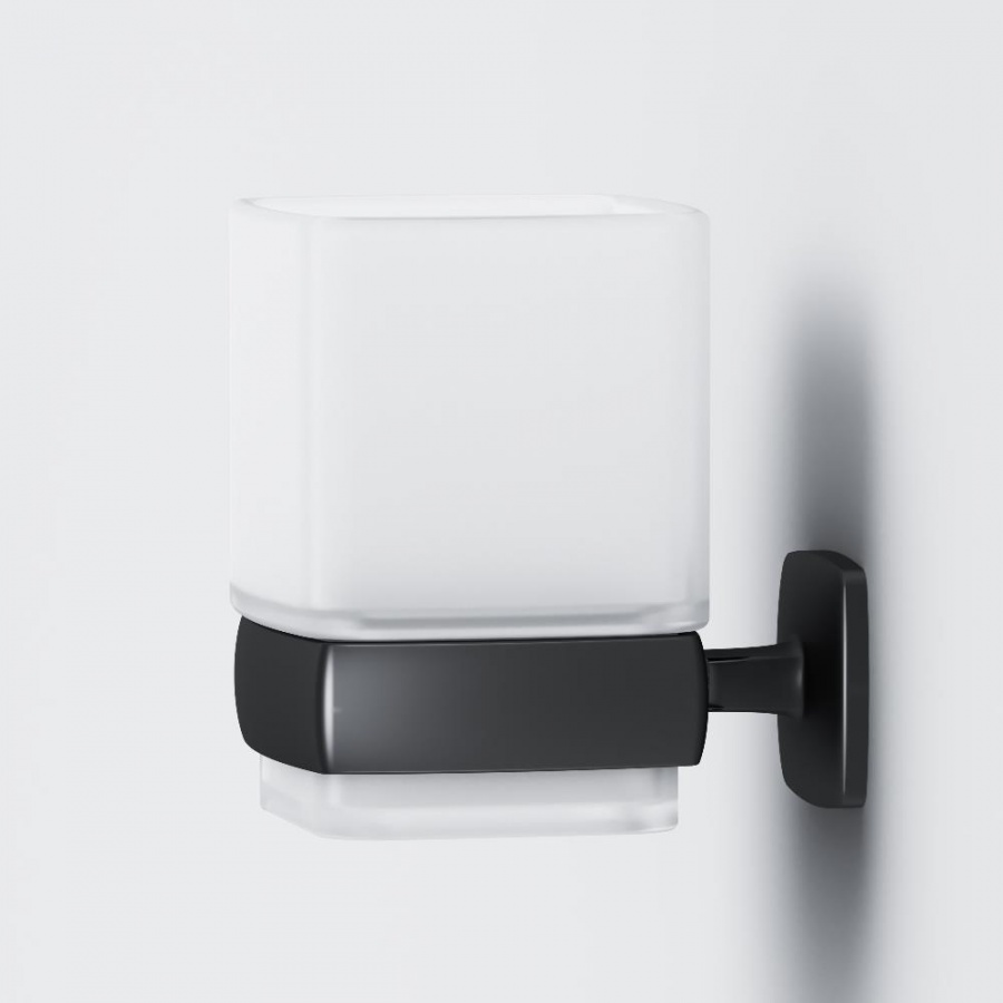 Am.Pm Gem Стакан подвесной, стеклянный, цвет: черный матовый A9034322