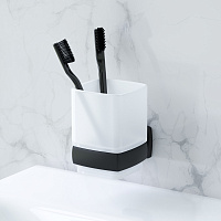 Am.Pm Gem Стакан подвесной, стеклянный, цвет: черный матовый A9034322